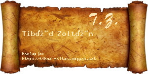 Tibád Zoltán névjegykártya