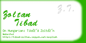 zoltan tibad business card